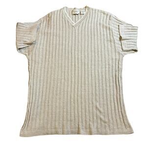 Collezione Dante Linen Blend Sweater Large Textured Transitional Minimalist Work